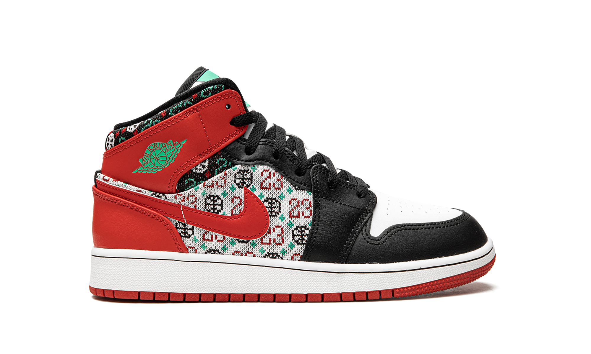 jordan 1 mid se ugly christmas sweater gs+DM1208-150+right view