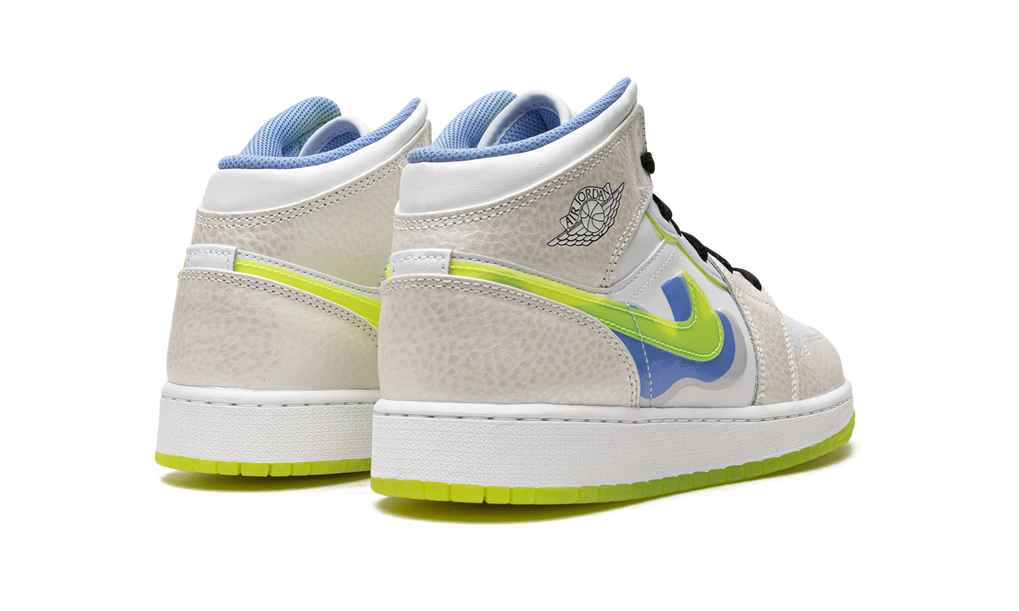 jordan 1 mid se warped swoosh gs+DV1314-017+diagnol right behind view