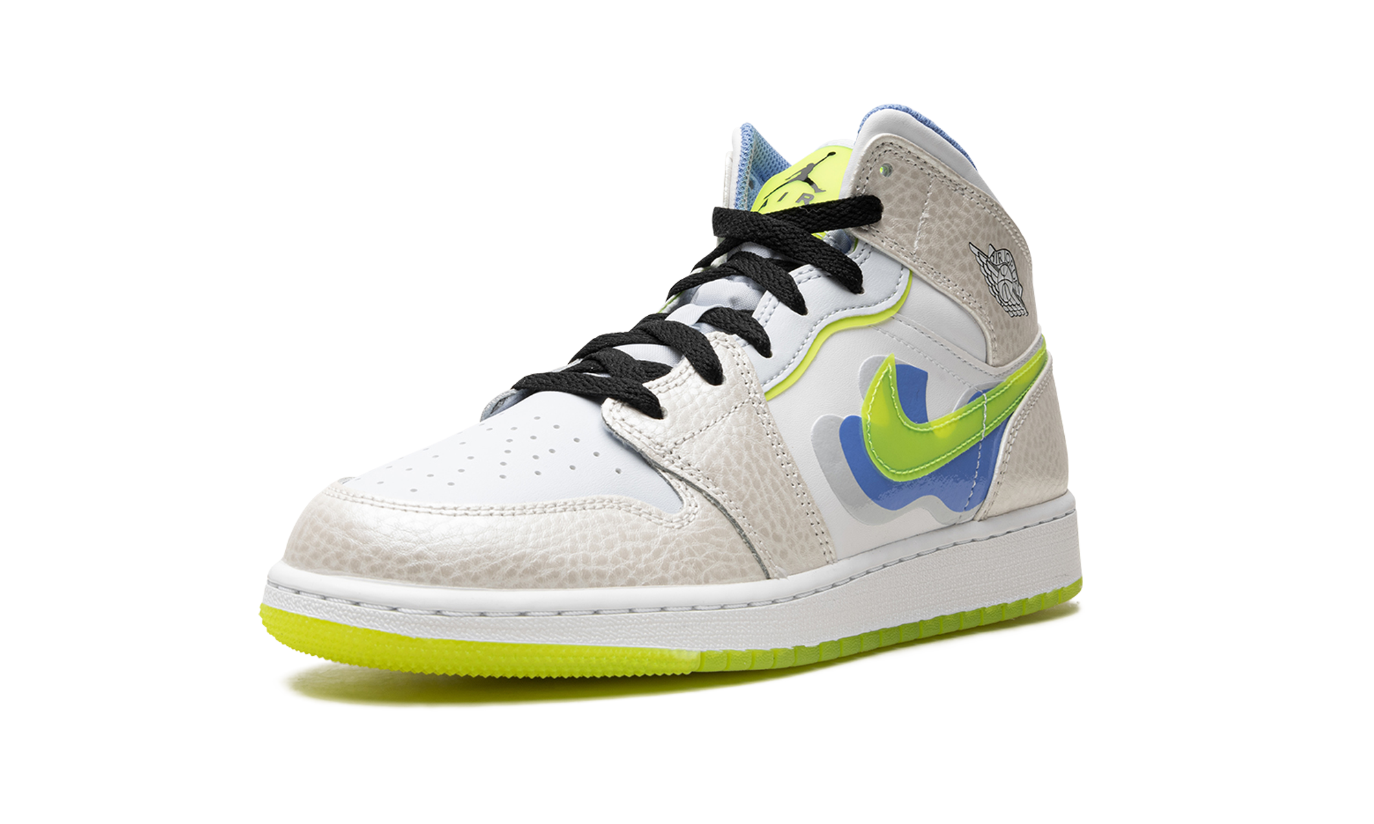 jordan 1 mid se warped swoosh gs+DV1314-017+left diagnol single view