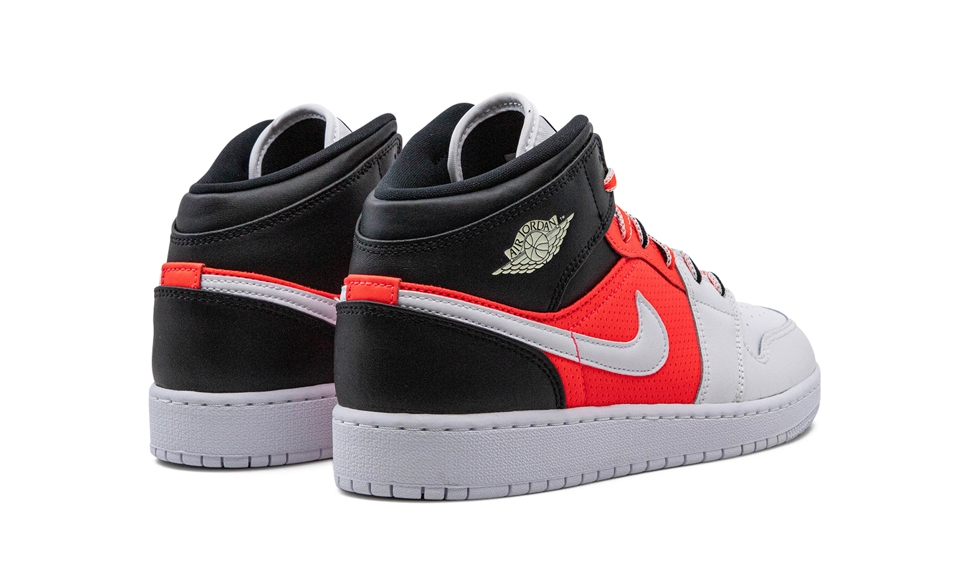 jordan 1 mid se white black infrared gs+FB4417-016+diagnol right behind view