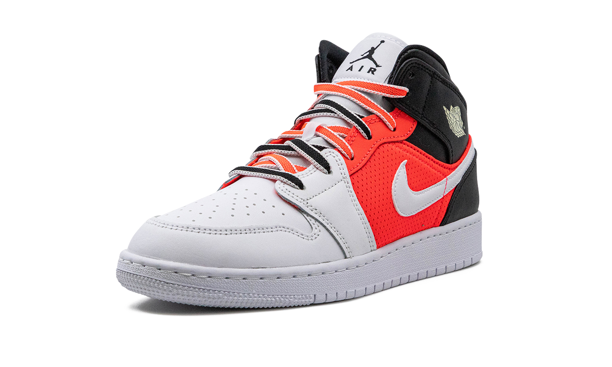 jordan 1 mid se white black infrared gs+FB4417-016+left diagnol single view