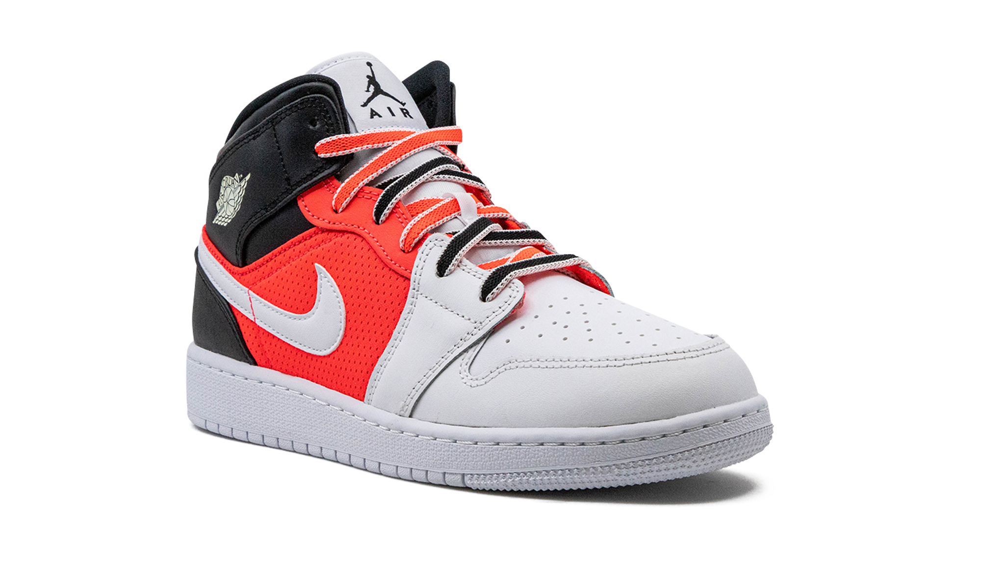 jordan 1 mid se white black infrared gs+FB4417-016+diagnol right view