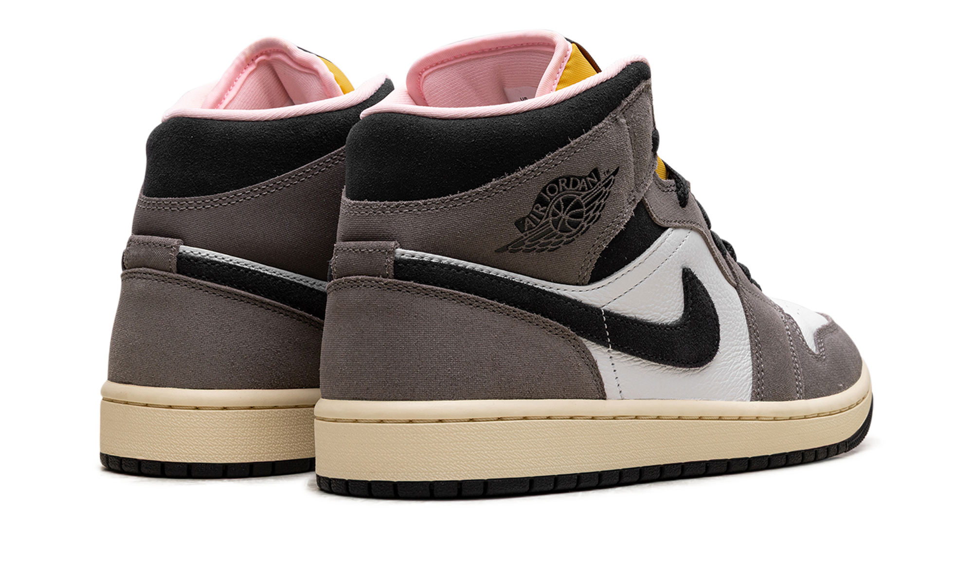 jordan 1 mid se white cave stone+HQ2011-100+diagnol right behind view