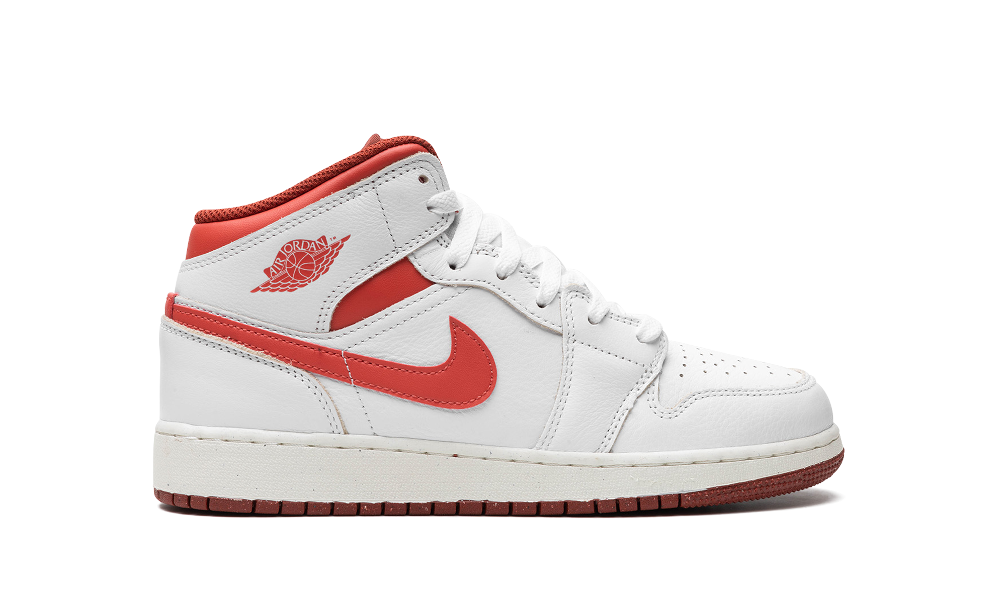 jordan 1 mid se white dune red gs+FJ3464-160+right view
