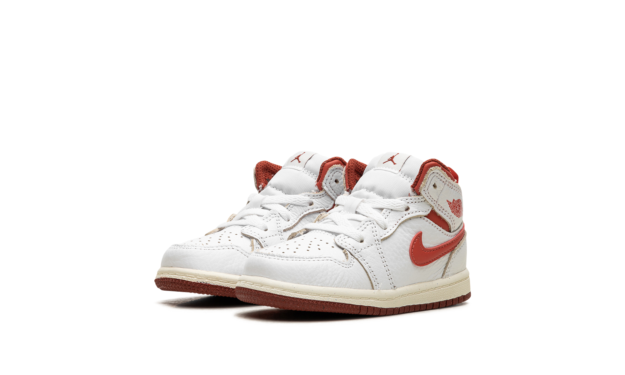 jordan 1 mid se white dune red sail lobster td+FJ3466-160+diagnol left view