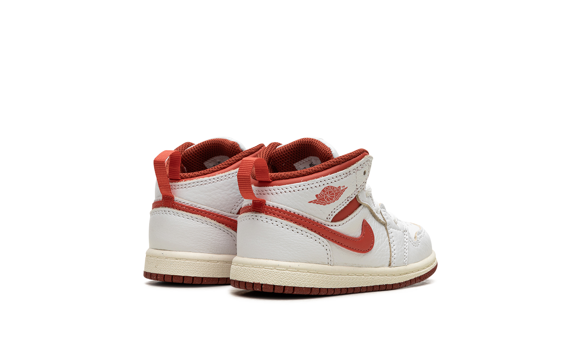 jordan 1 mid se white dune red sail lobster td+FJ3466-160+diagnol right behind view