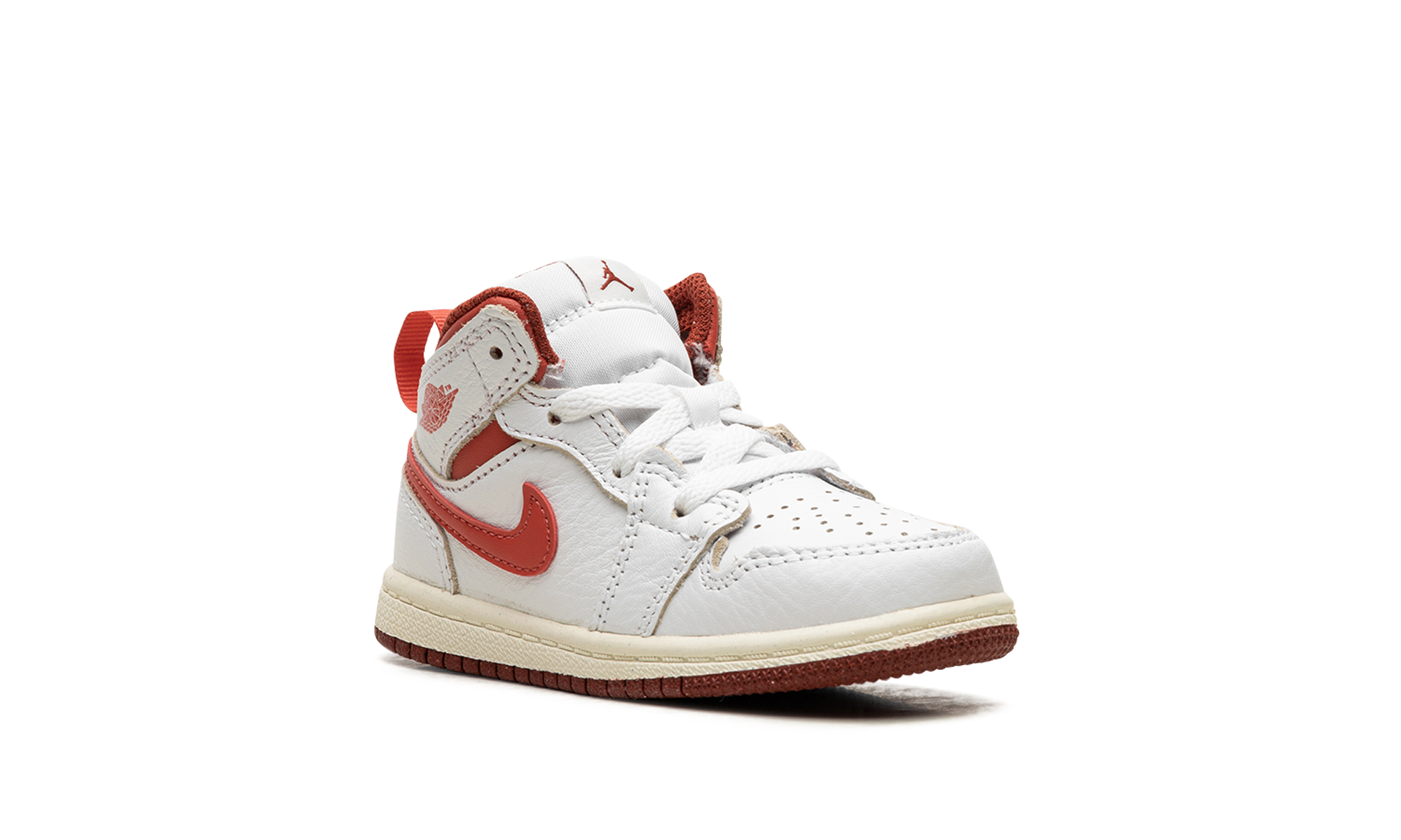 jordan 1 mid se white dune red sail lobster td+FJ3466-160+diagnol right view