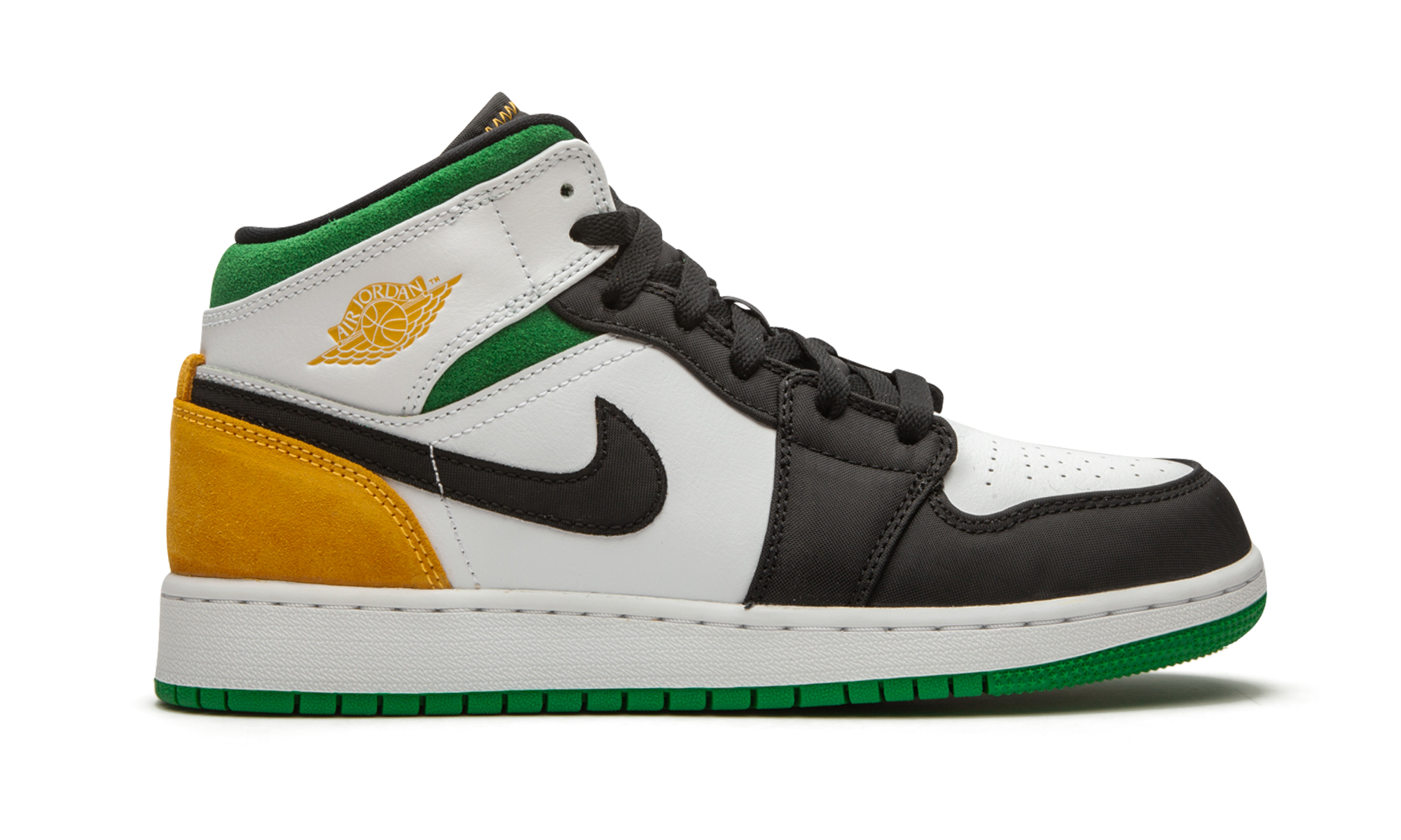 jordan 1 mid se white laser orange lucky green gs+BQ6931-101+right view