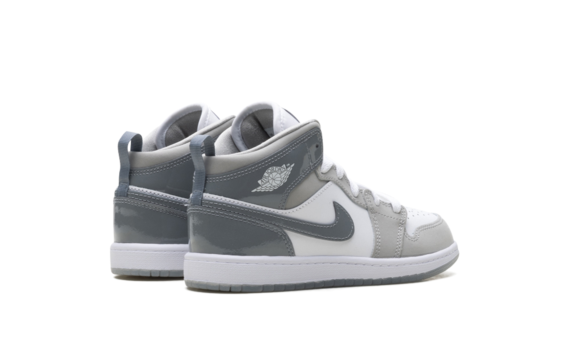 jordan 1 mid se white medium grey cool grey ps+HF3194-100+diagnol right behind view