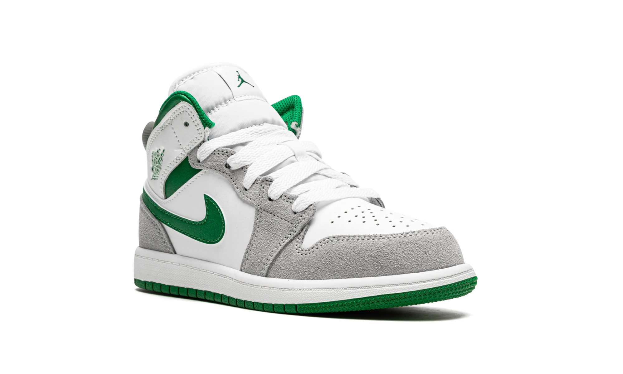 jordan 1 mid se white pine green smoke grey ps+DC7249-103+diagnol right view