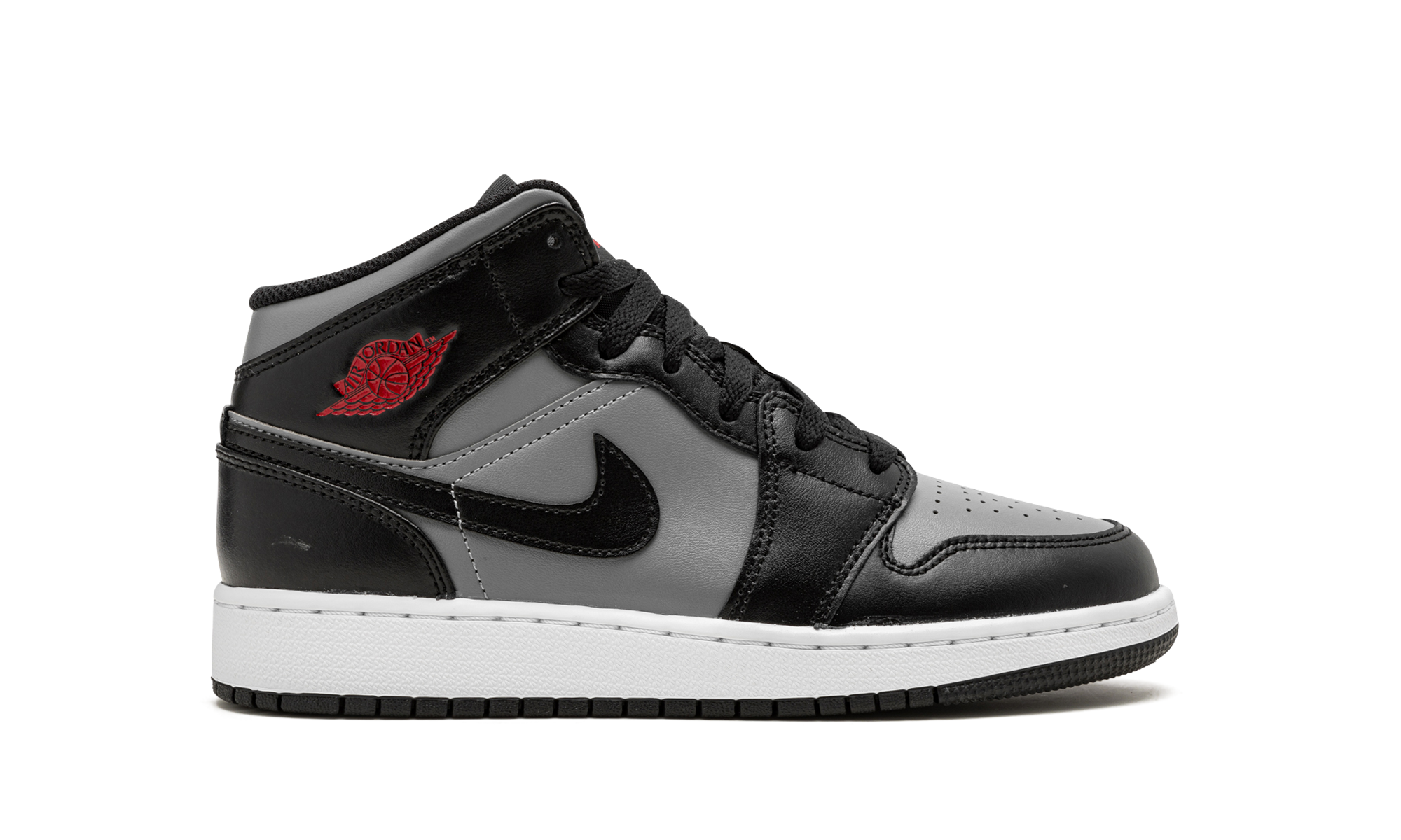 jordan 1 mid shadow red gs+554725-096+right view