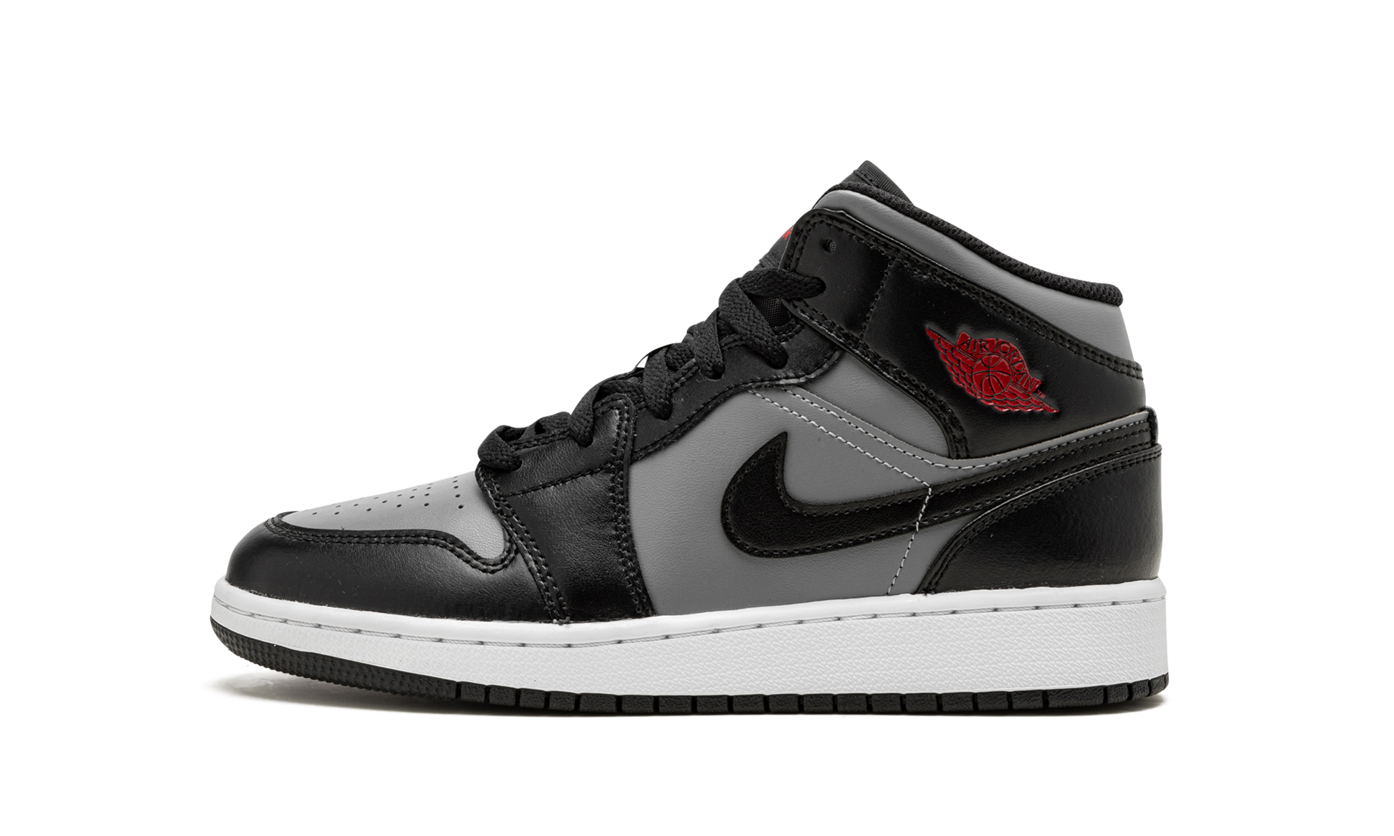 jordan 1 mid shadow red gs+554725-096+diagnol right view 1