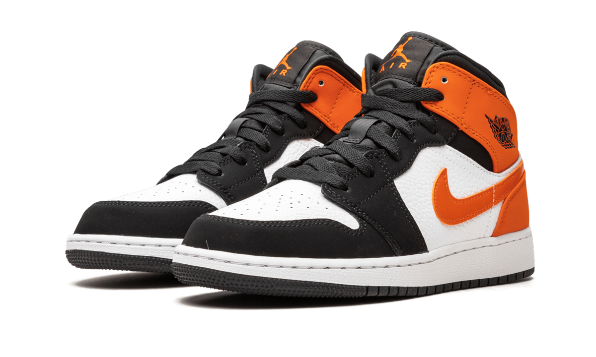 jordan 1 mid shattered backboard gs+554725-058+diagnol left view