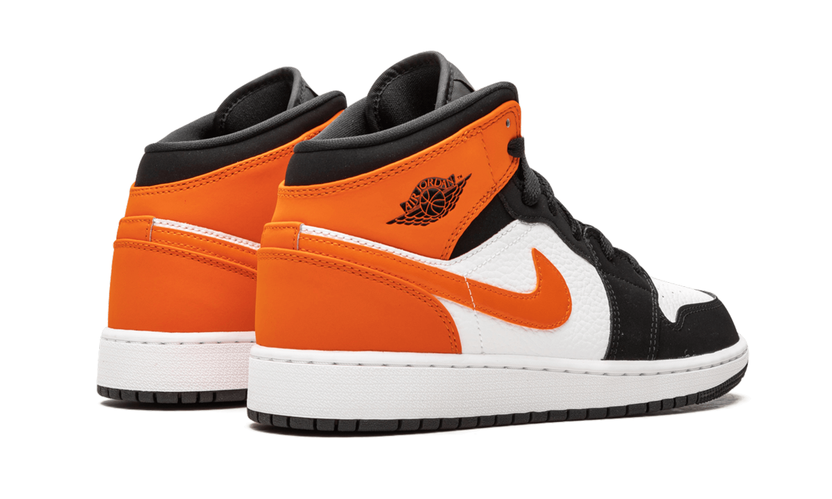 jordan 1 mid shattered backboard gs+554725-058+diagnol right behind view