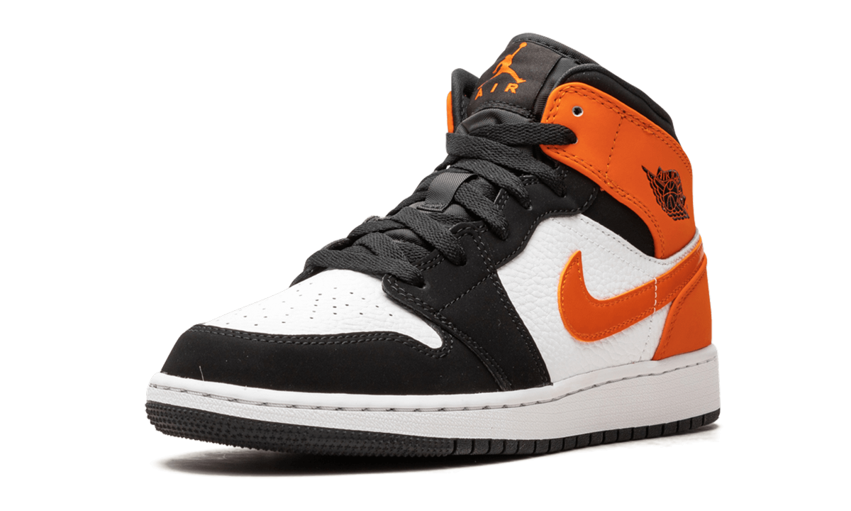 jordan 1 mid shattered backboard gs+554725-058+left diagnol single view