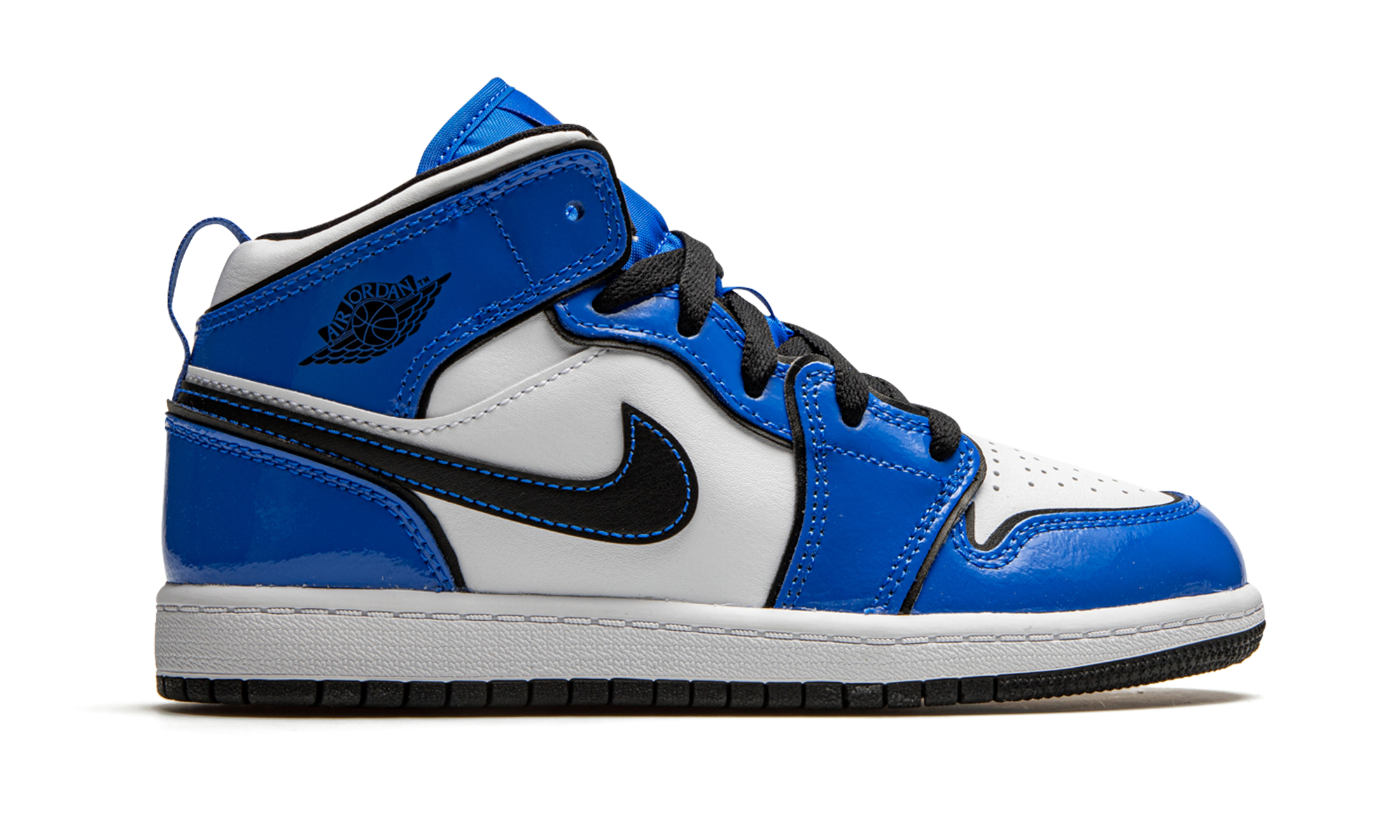jordan 1 mid signal blue ps+BQ6932-402+right view