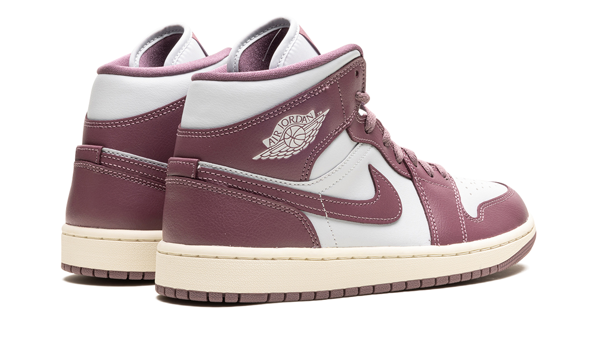 jordan 1 mid sky j muave women s+BQ6472-050+diagnol right behind view