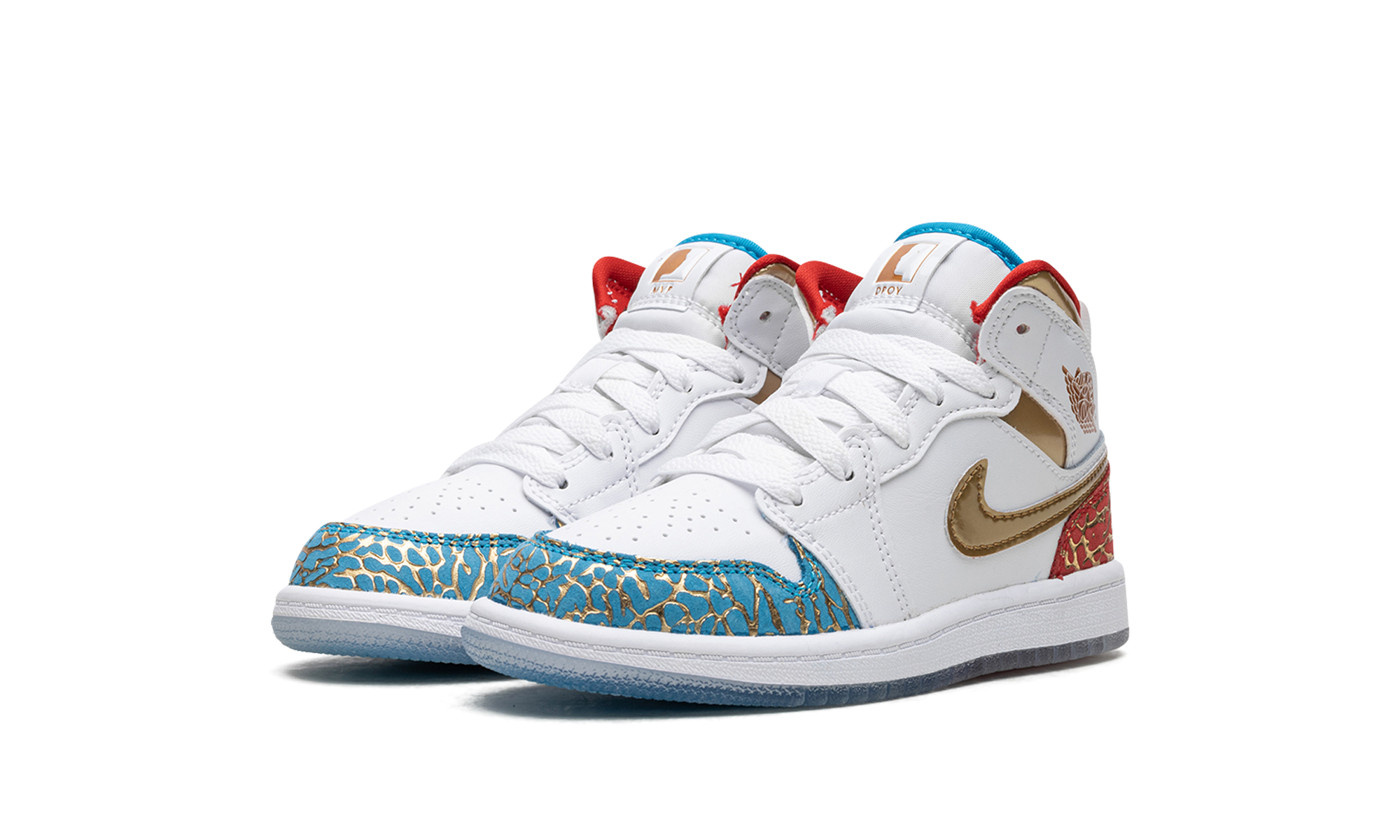 jordan 1 mid sneaker school nc to chi ps+FB2210-100+diagnol left view