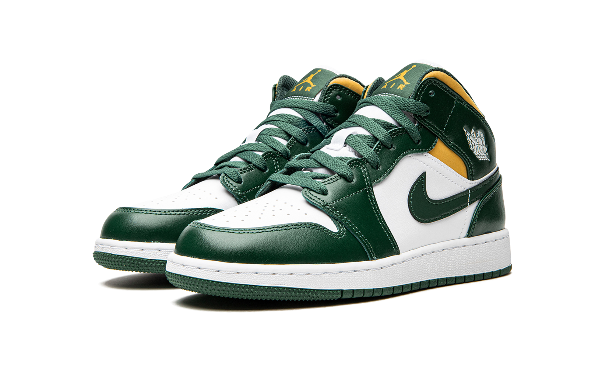 jordan 1 mid sonics 2021 gs+554725-371+diagnol left view