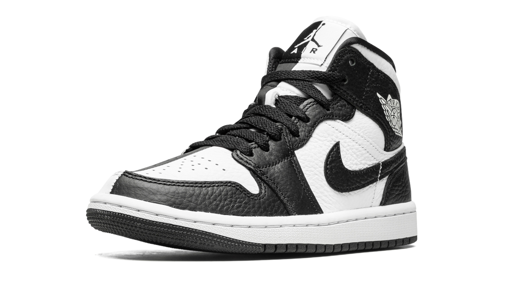 jordan 1 mid split black white women s+DR0501-101+left diagnol single view