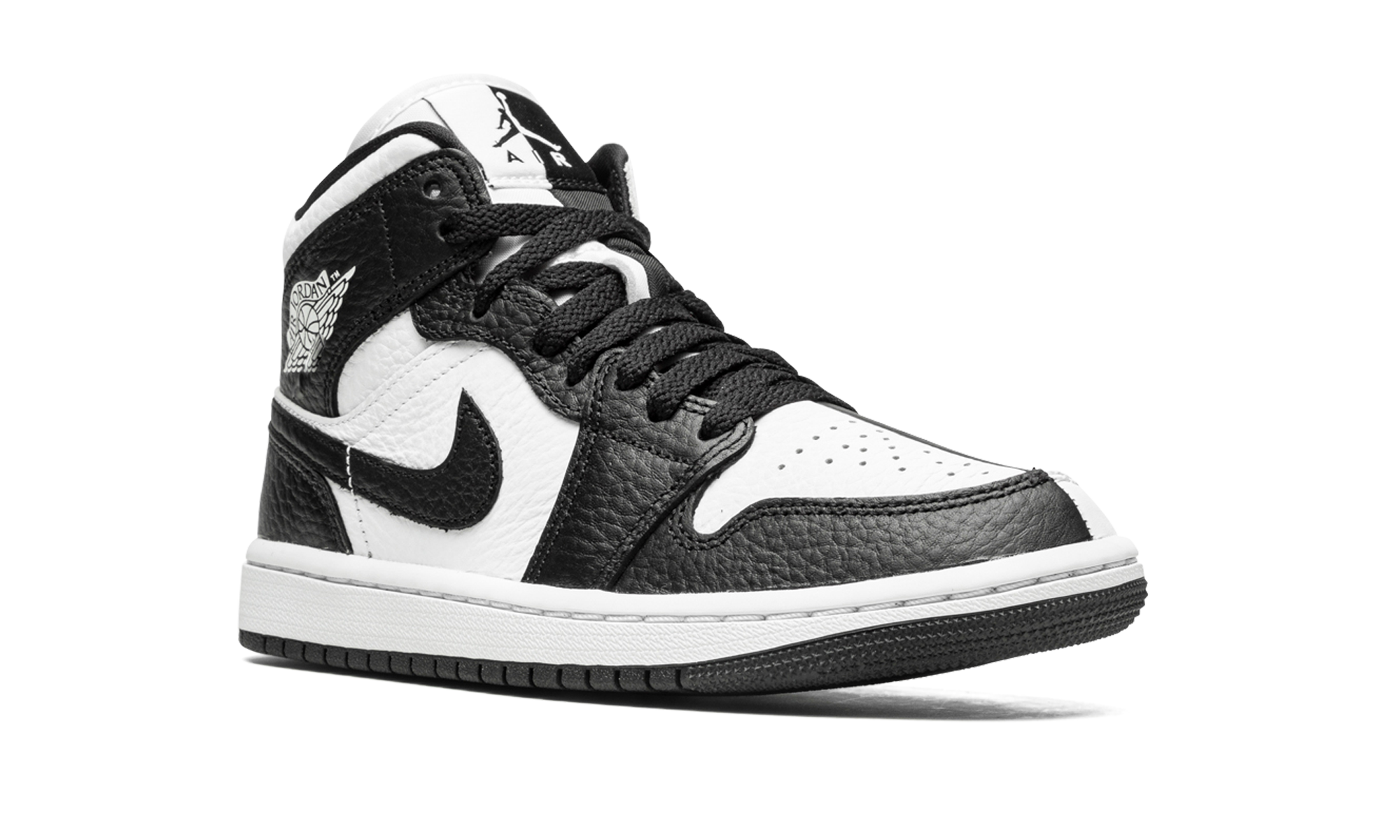 jordan 1 mid split black white women s+DR0501-101+diagnol right view