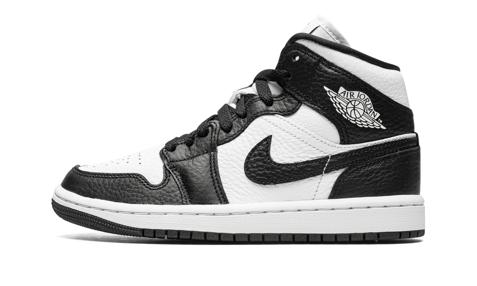 jordan 1 mid split black white women s+DR0501-101+diagnol right view 2