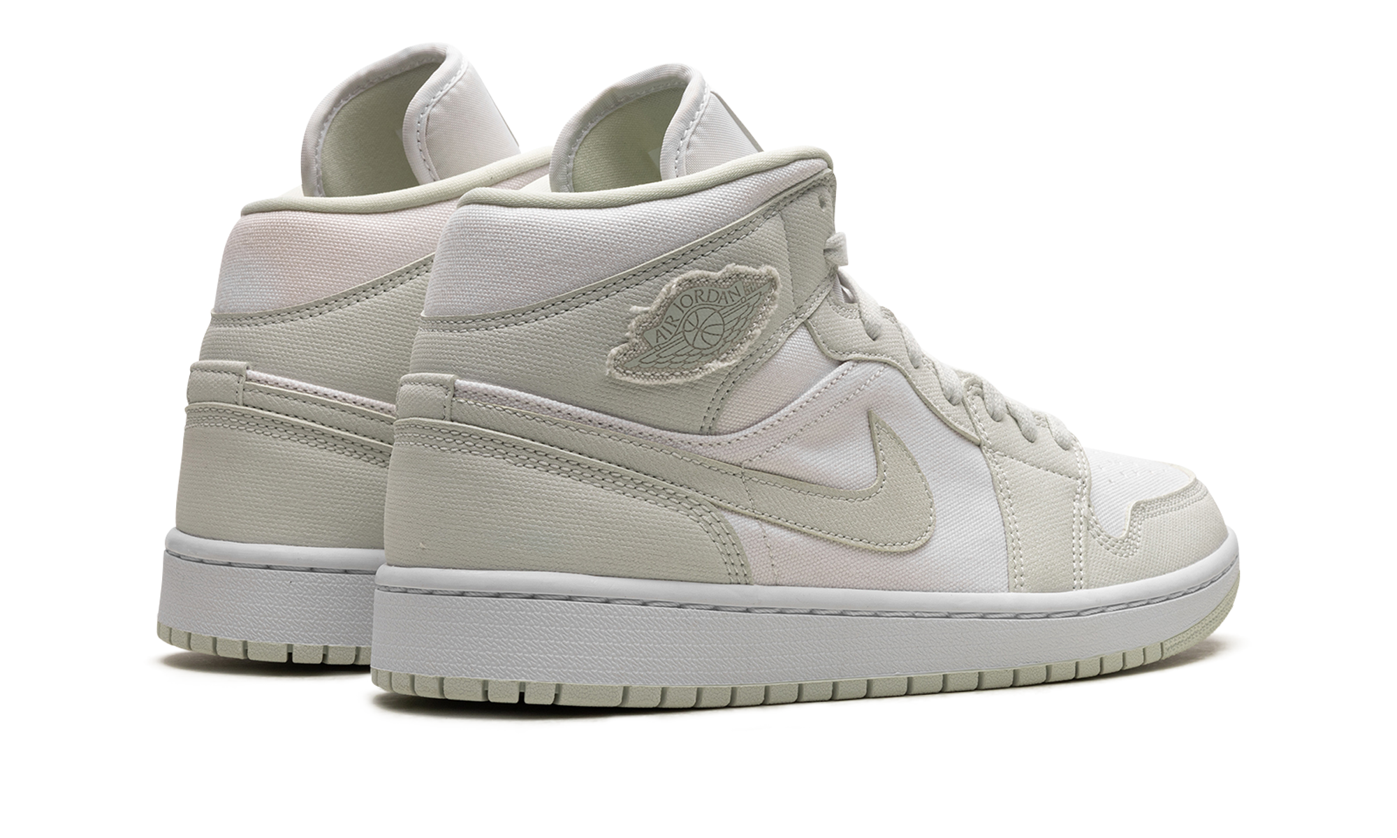 jordan 1 mid spruce aura women s+CV5280-103+diagnol right behind view