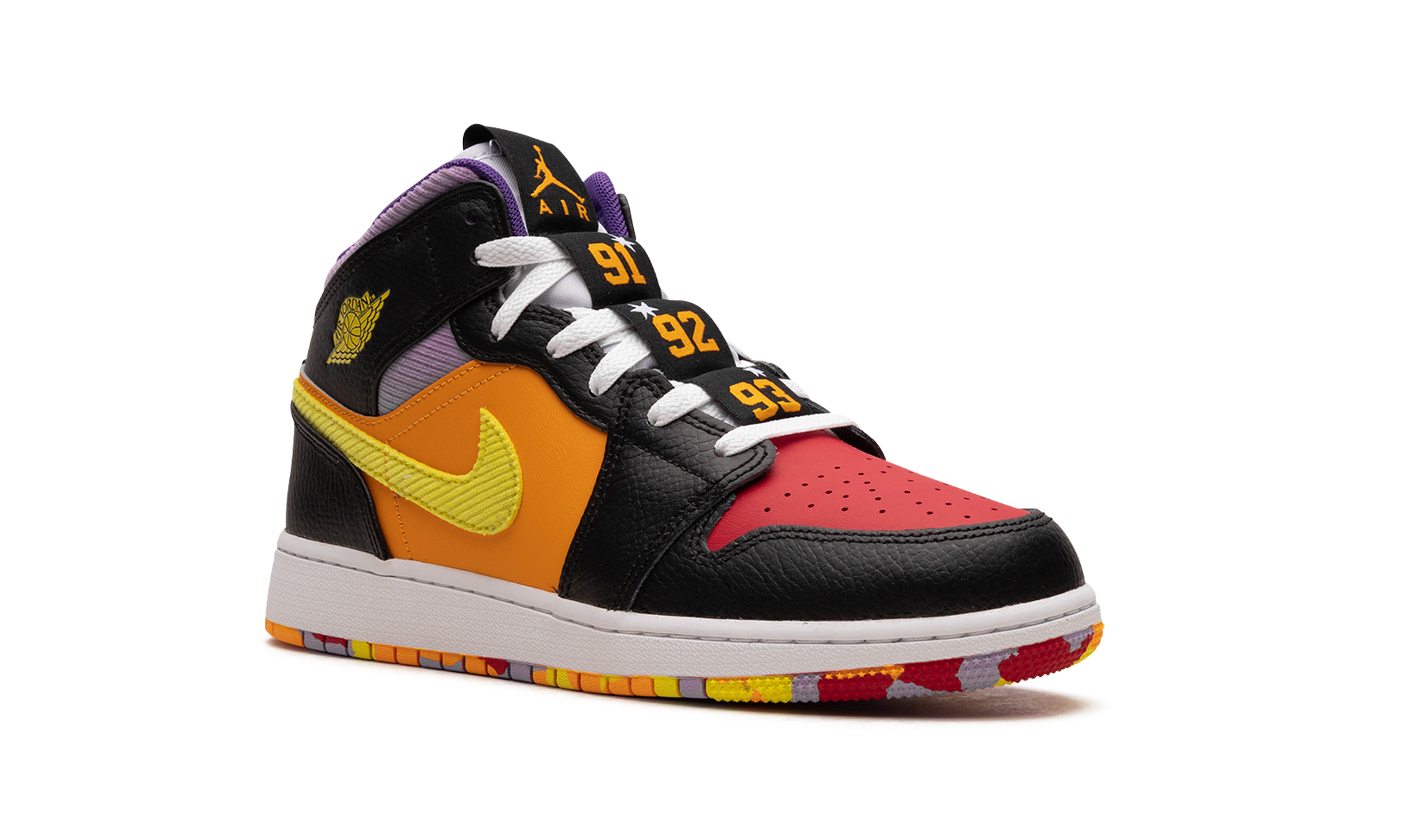 jordan 1 mid ss six championships gs+FD1317-007+diagnol right view