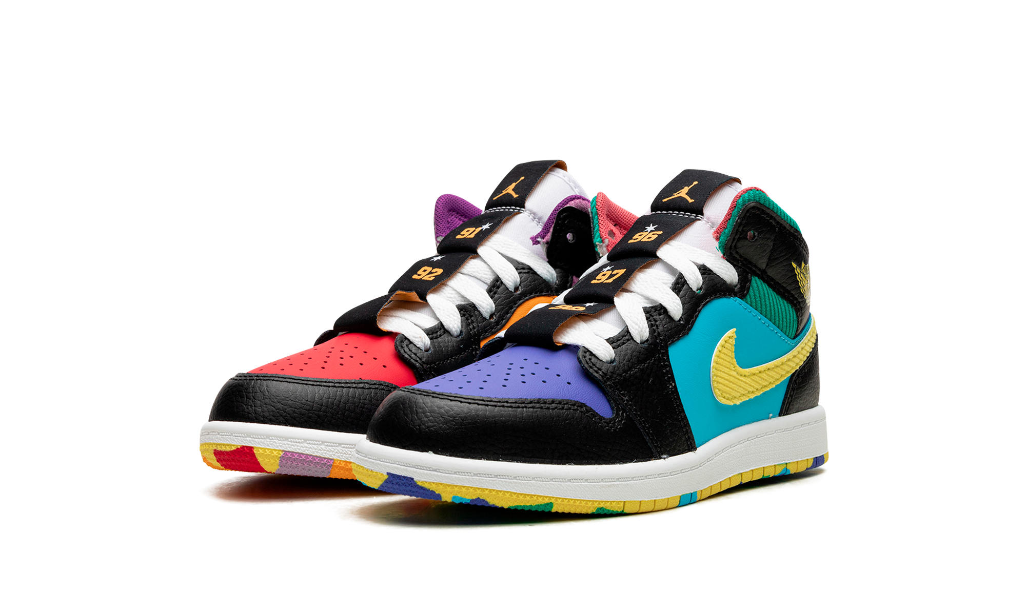 jordan 1 mid ss six championships ps+FD1319-007+diagnol left view
