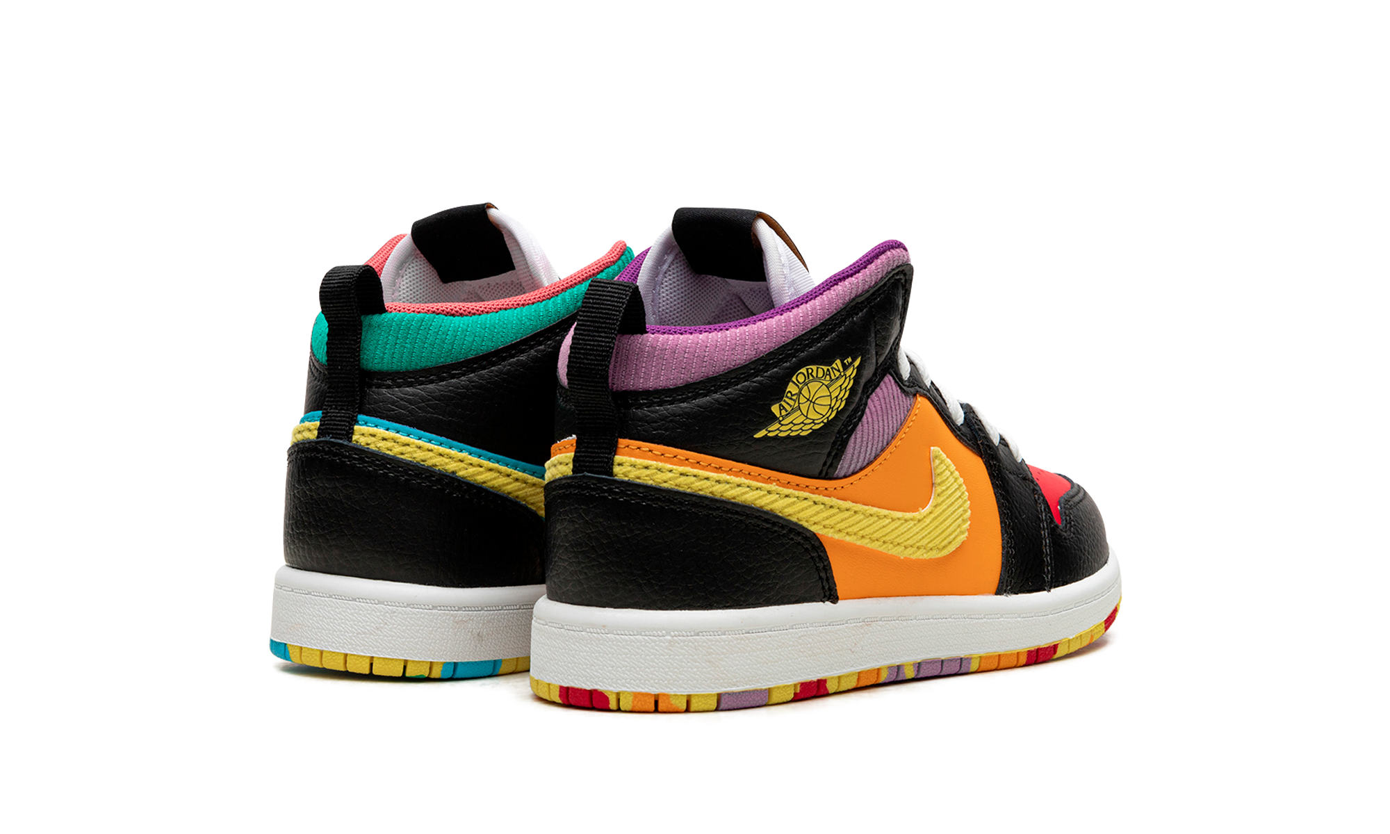 jordan 1 mid ss six championships ps+FD1319-007+diagnol right behind view