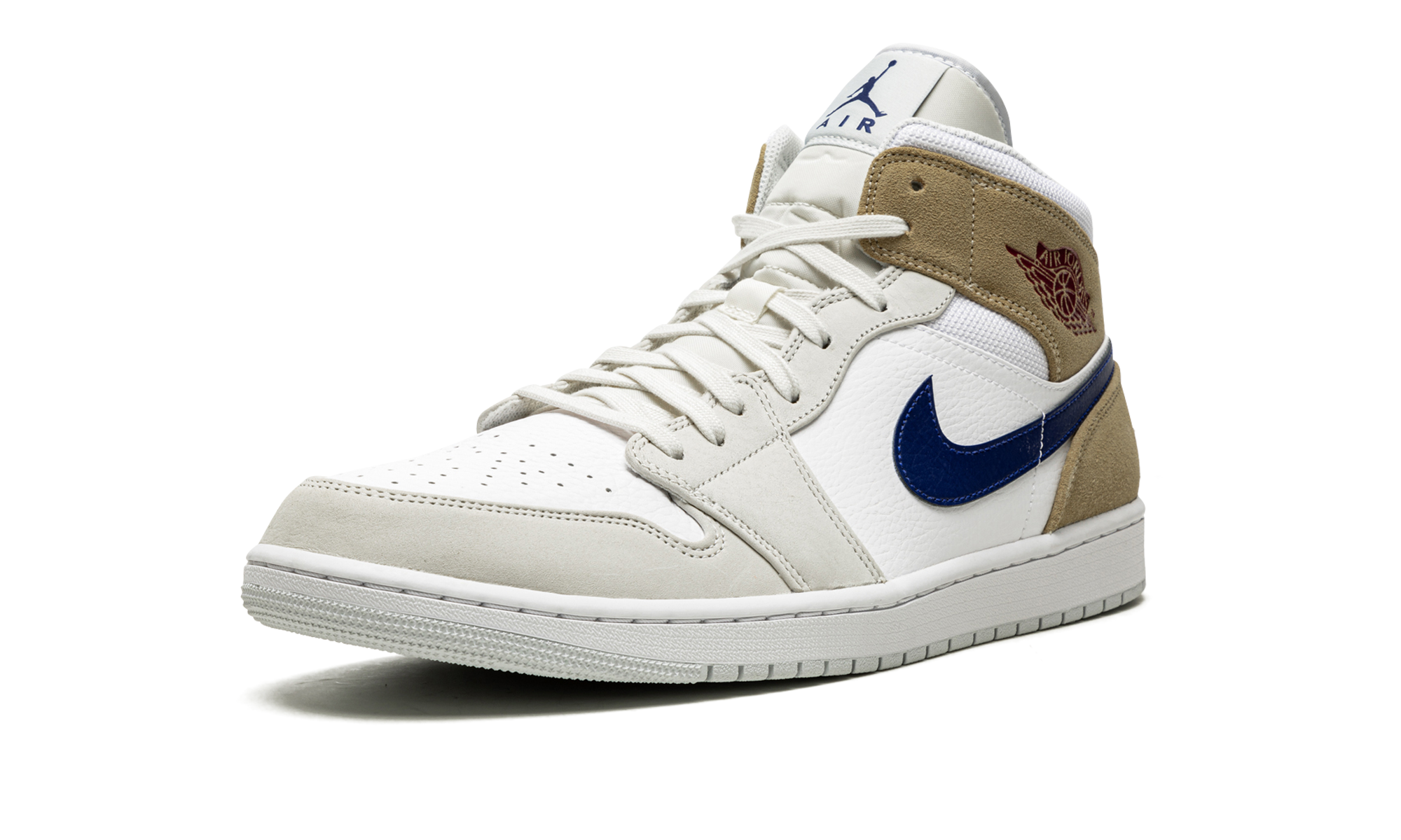 jordan 1 mid tan suede+DO6726-100+left diagnol single view