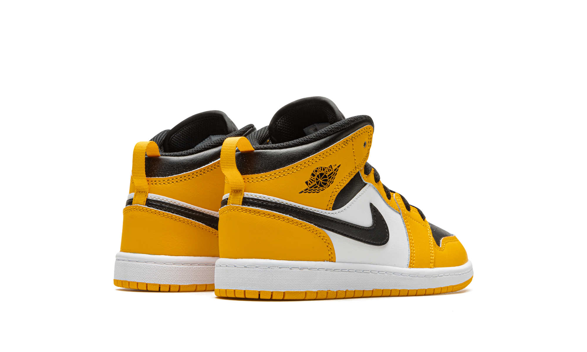 jordan 1 mid taxi ps+640734-701+diagnol right behind view