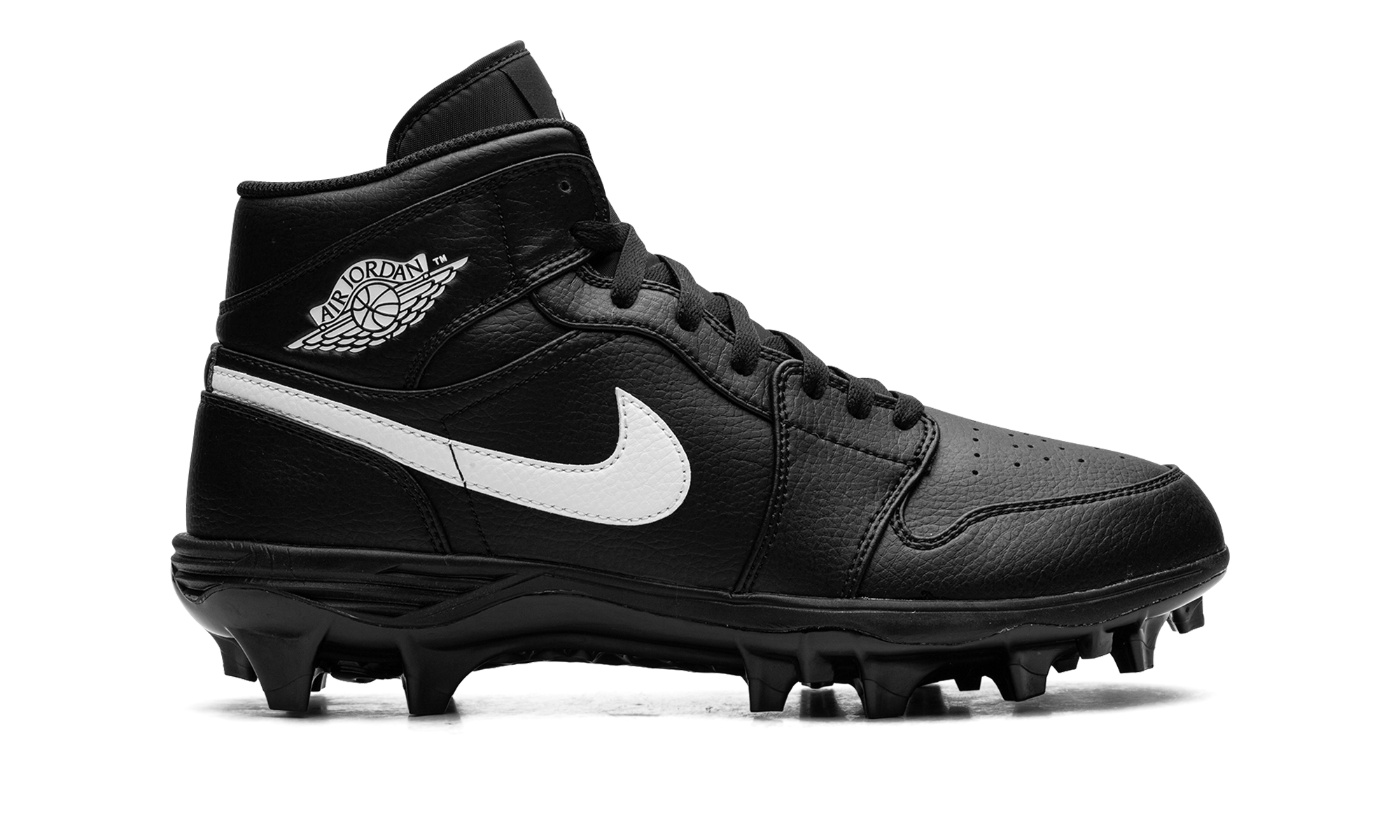 jordan 1 mid td cleat black white+FJ6805-001+right view