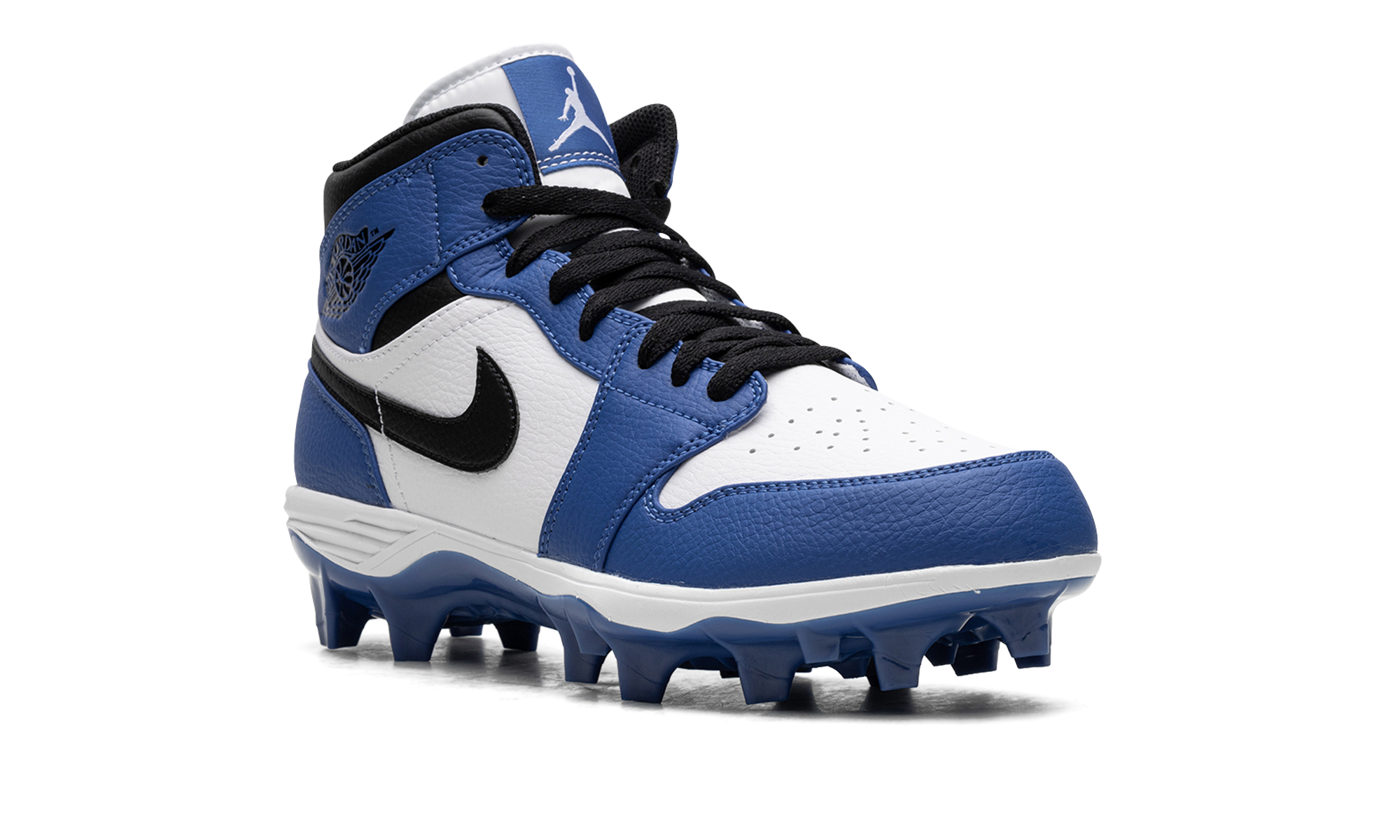 jordan 1 mid td cleat game royal+FJ6805-104+diagnol right view