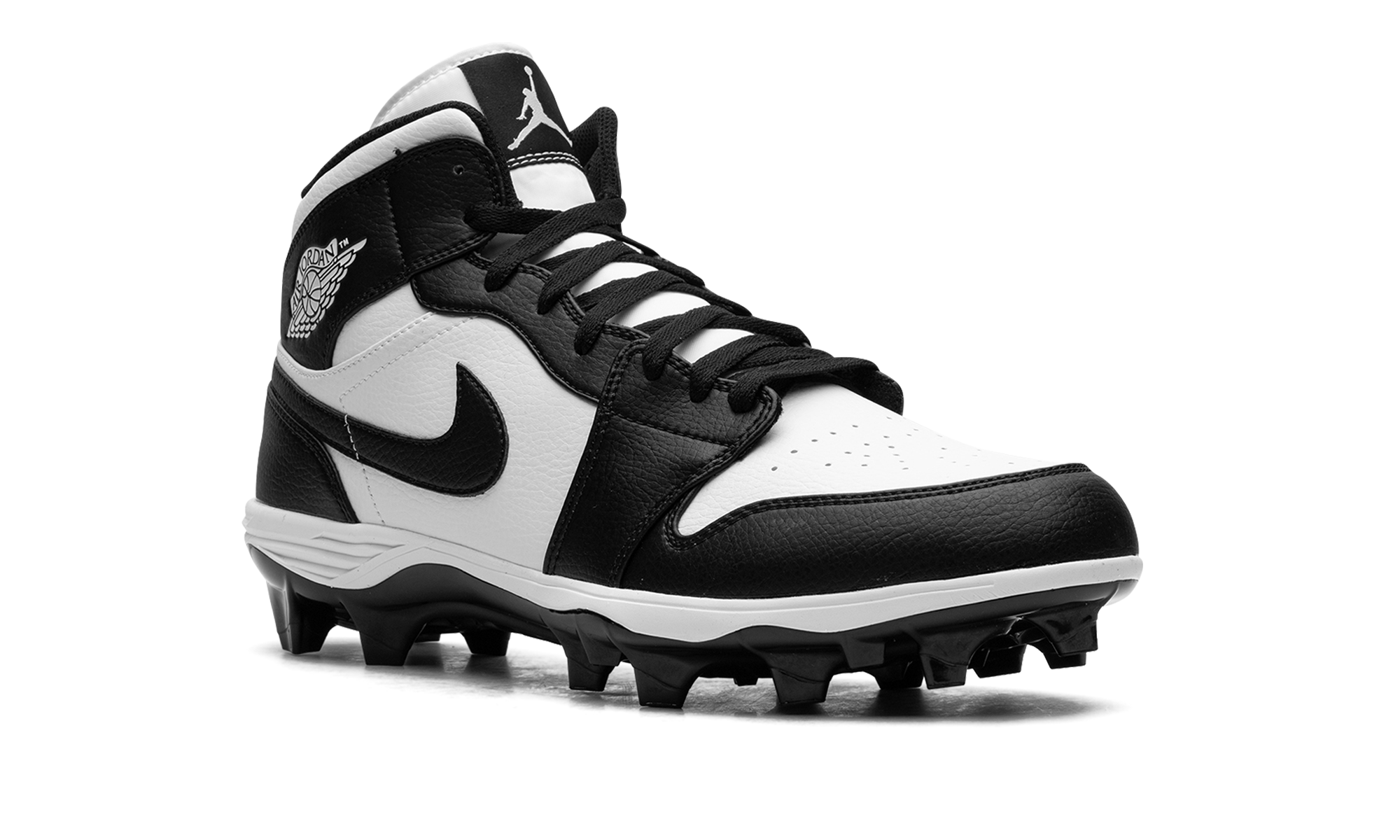 jordan 1 mid td cleat panda+FJ6805-100+diagnol right view