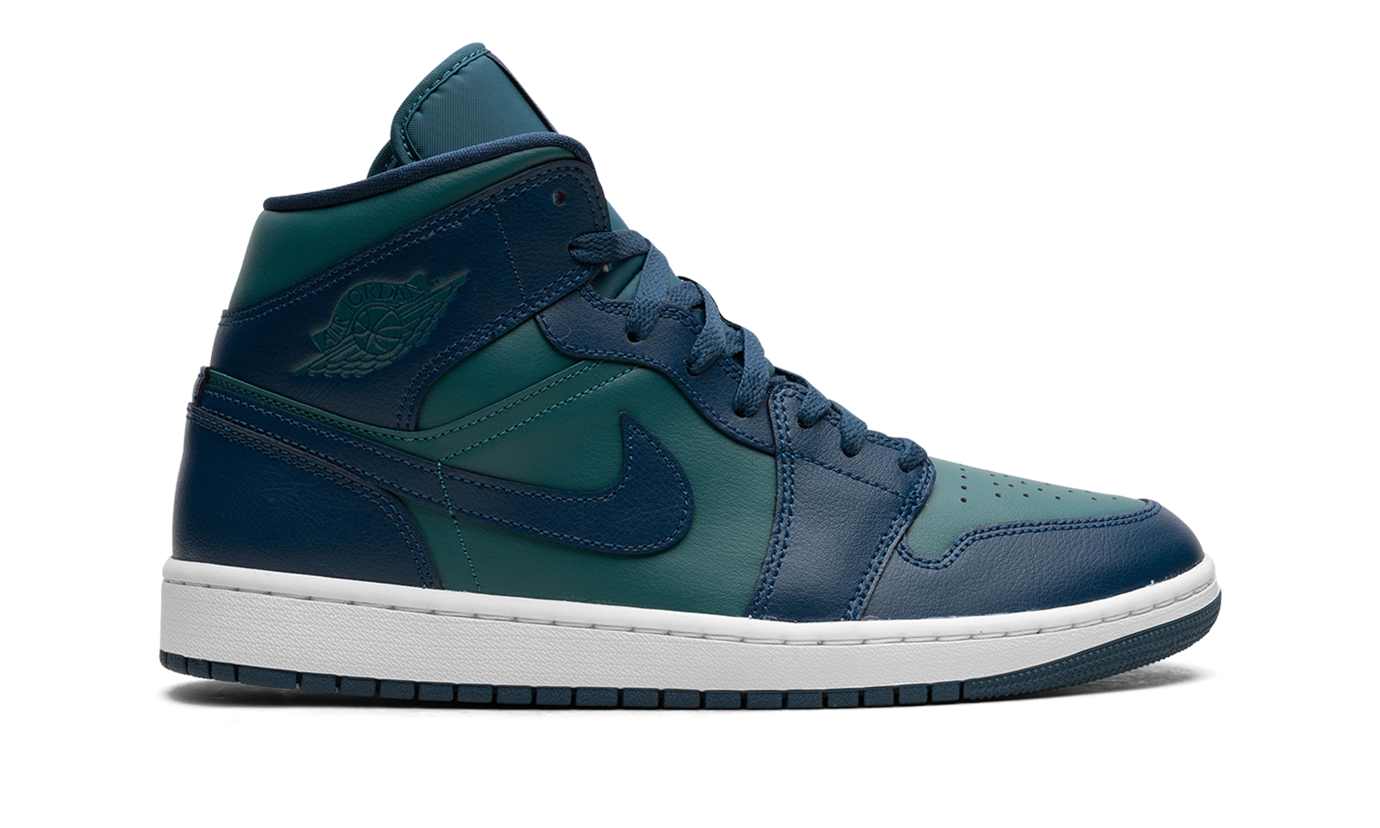 jordan 1 mid teal french blue women s+BQ6472-301+right view