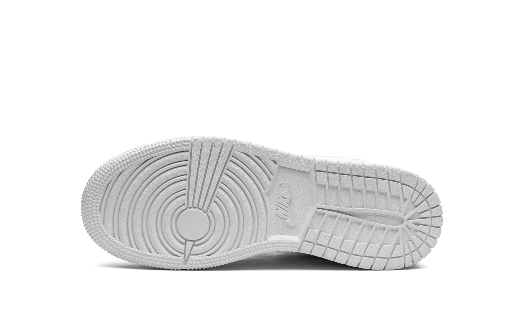 jordan 1 mid triple white 2023 gs+554725-136+bottom view