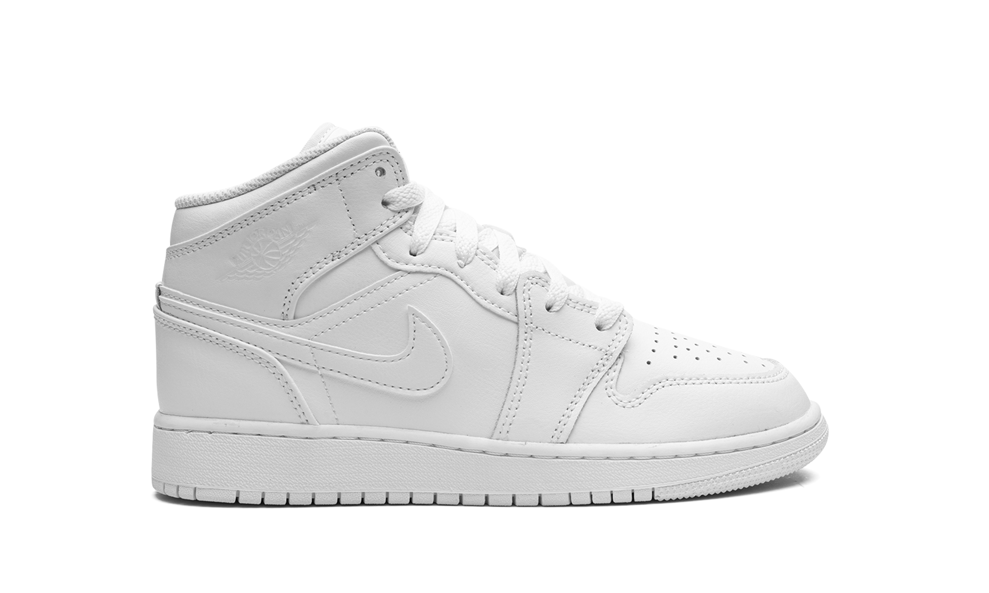 jordan 1 mid triple white 2023 gs+554725-136+right view