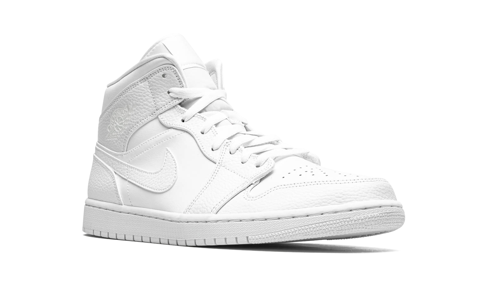 jordan 1 mid triple white 2 0 2020+554724-130+diagnol right view