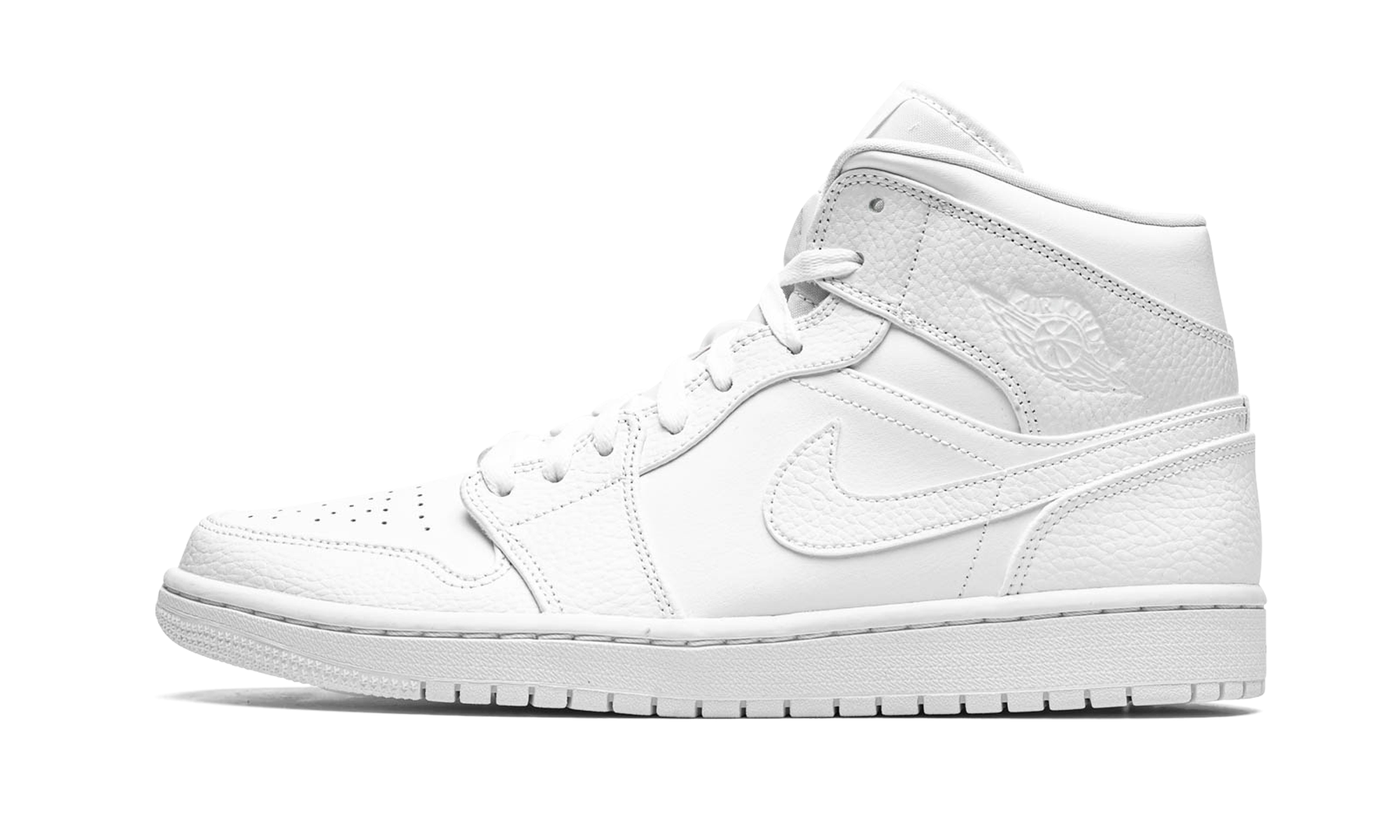 jordan 1 mid triple white 2 0 2020+554724-130+diagnol right view 1