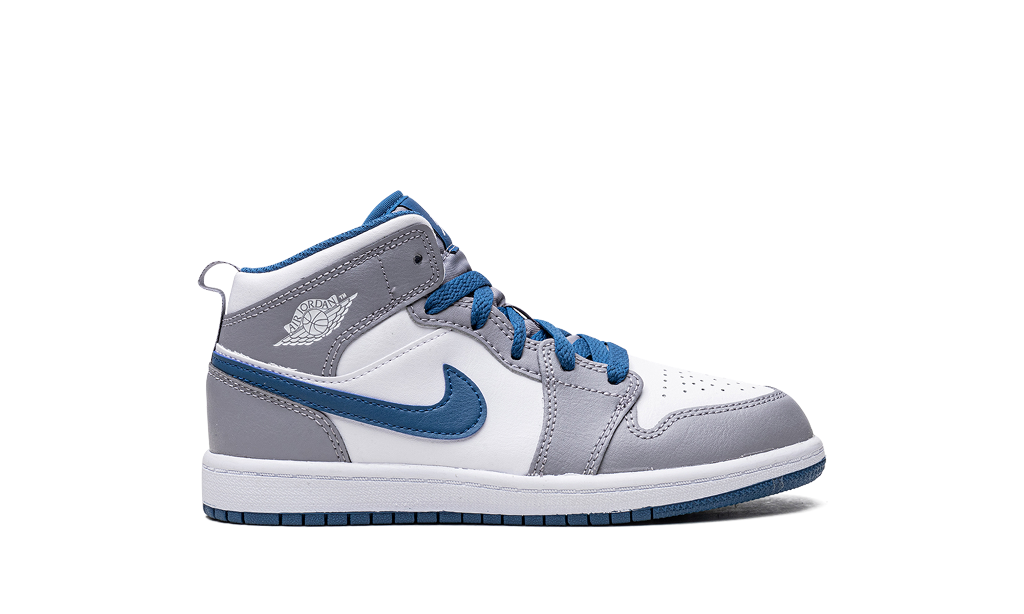 jordan 1 mid true blue cement ps+DQ8424-014+right view