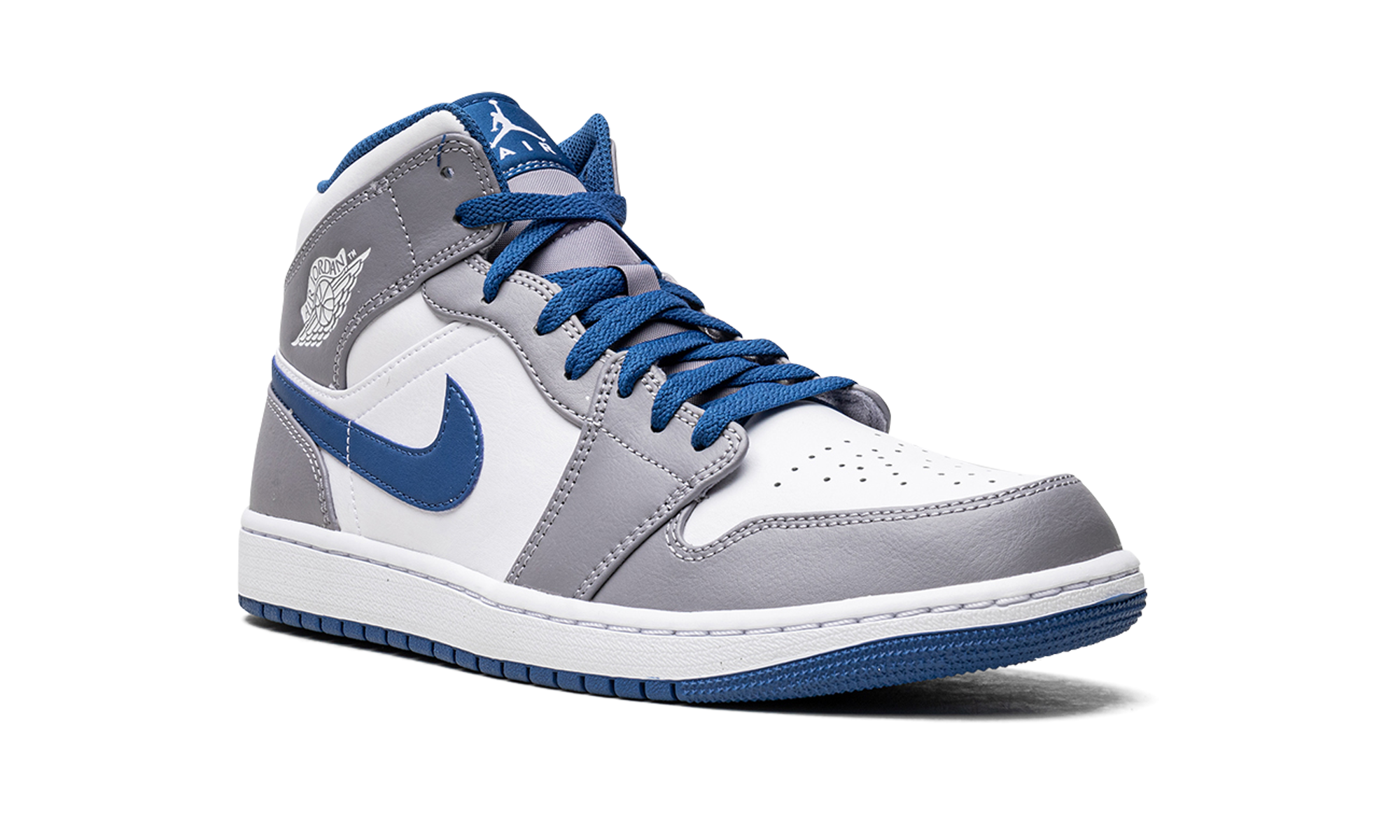 jordan 1 mid true blue+DQ8426-014+diagnol right view