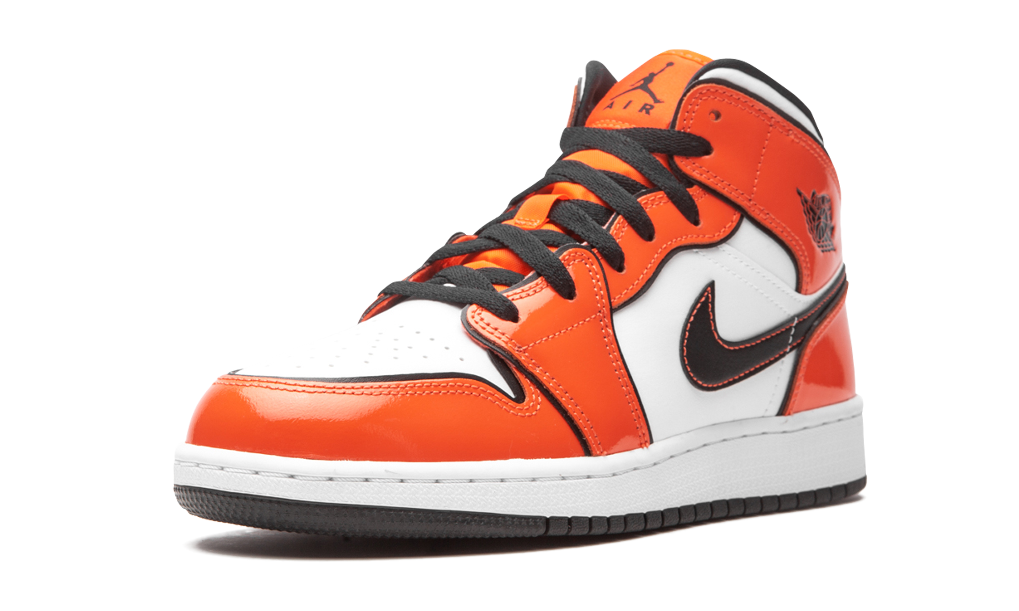 jordan 1 mid turf orange gs+BQ6931-802+left diagnol single view