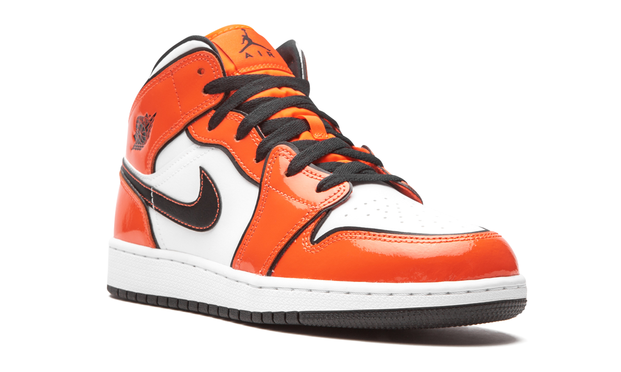 jordan 1 mid turf orange gs+BQ6931-802+diagnol right view