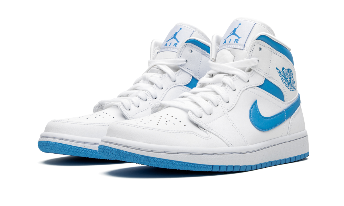 jordan 1 mid unc women s+BQ6472-114+diagnol left view