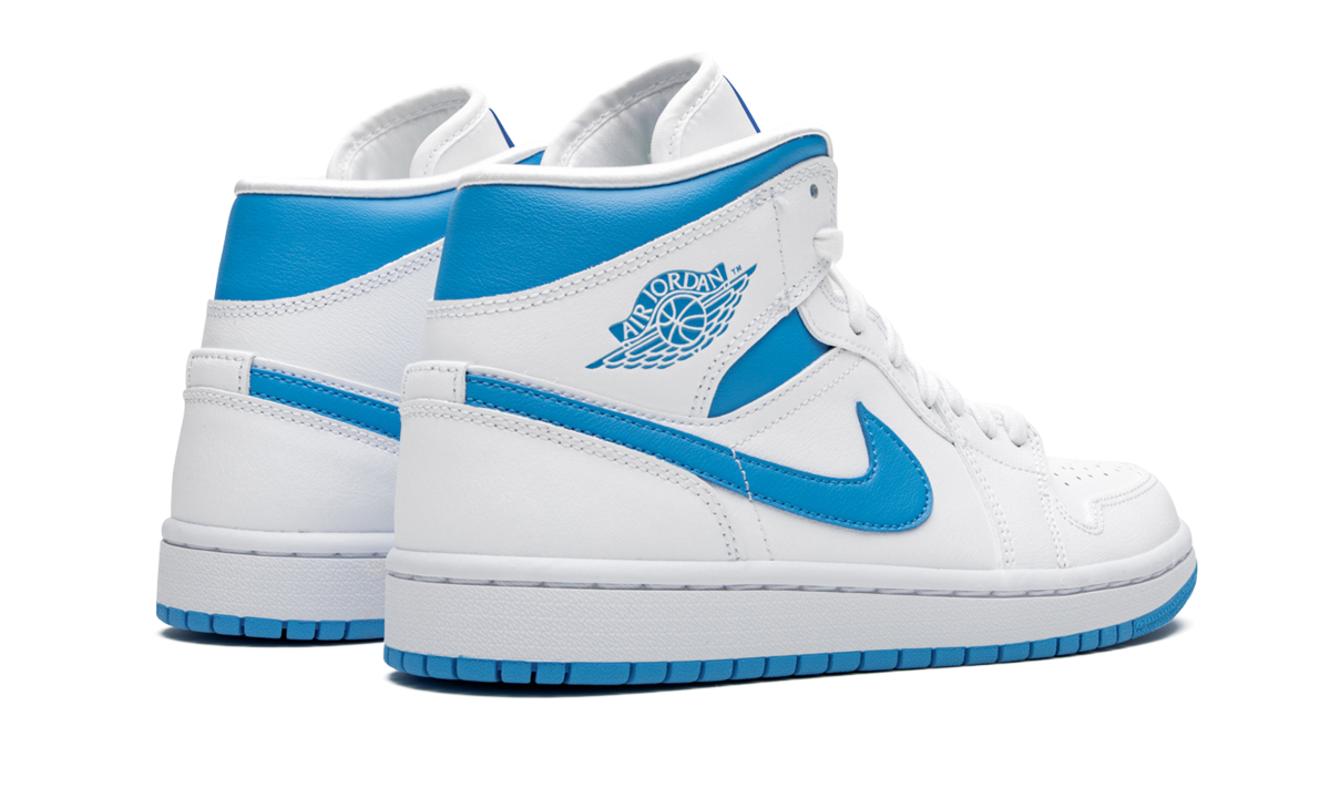 jordan 1 mid unc women s+BQ6472-114+diagnol right behind view