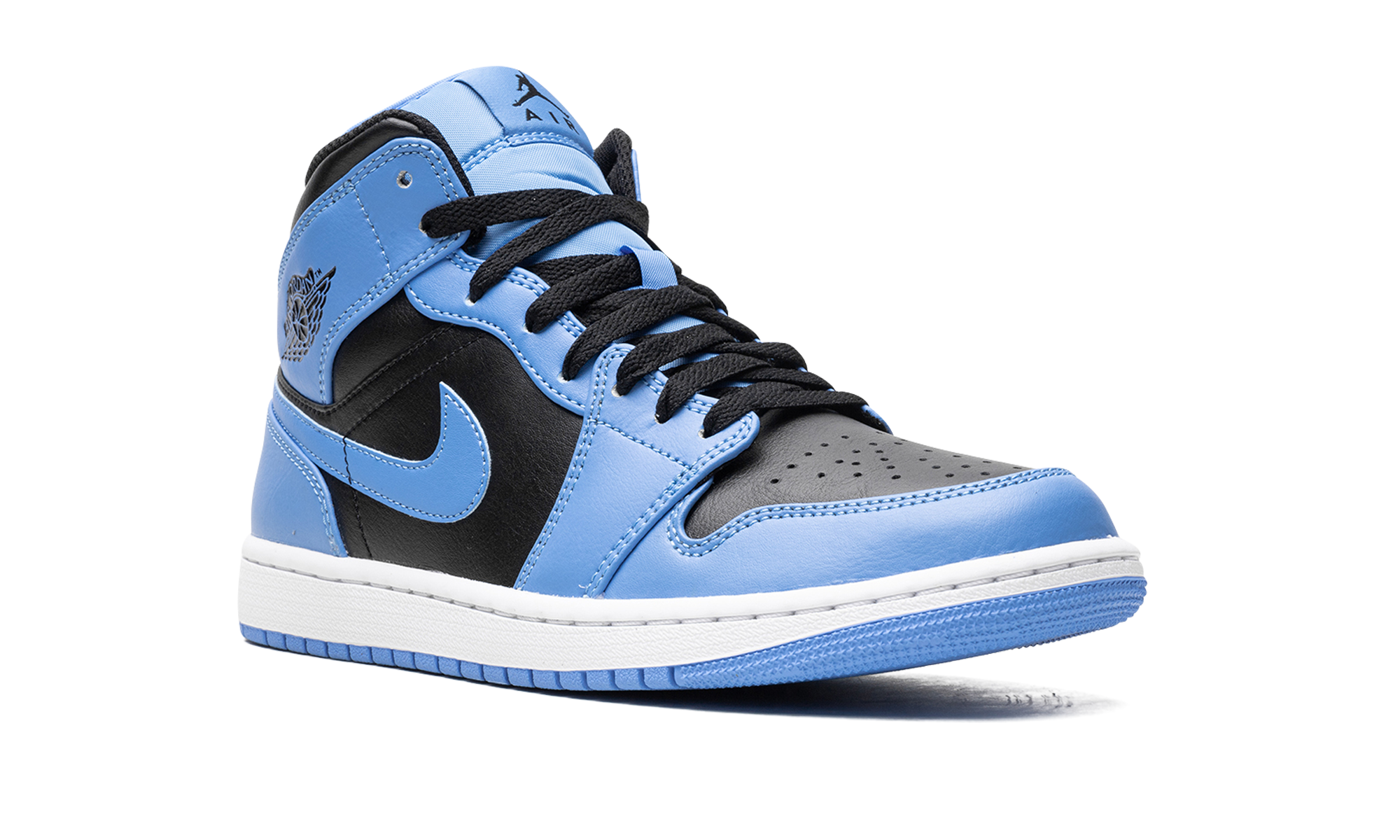 jordan 1 mid university blue black+DQ8426-401+diagnol right view