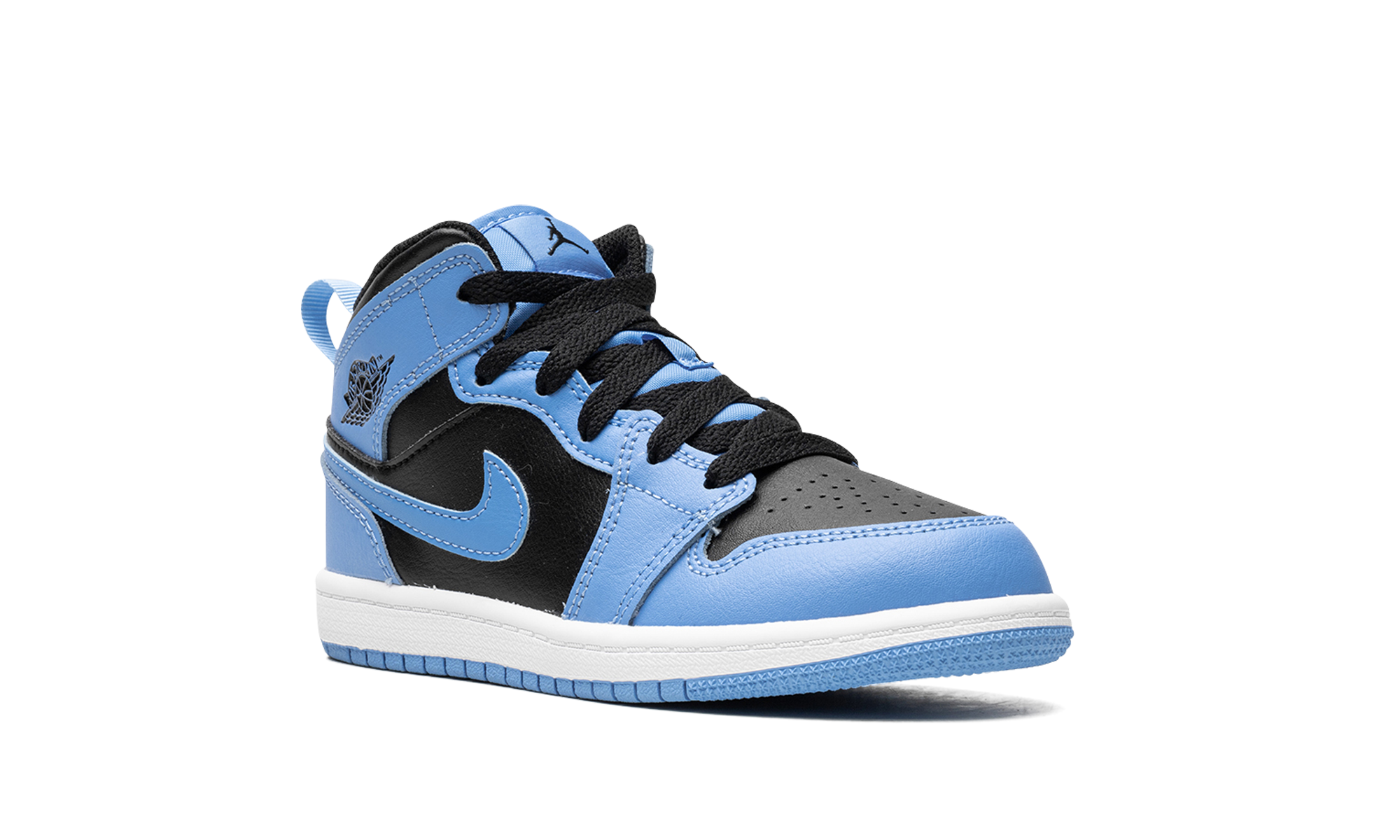 jordan 1 mid university blue black ps+DQ8424-401+diagnol right view