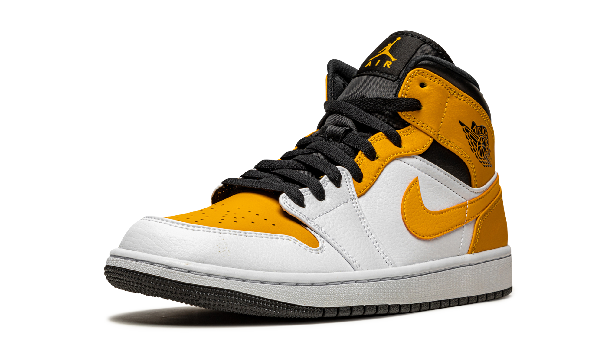 jordan 1 mid university gold+554724-170+left diagnol single view