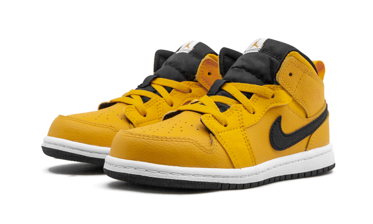 jordan 1 mid university gold black td+640735-700+diagnol left view